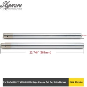 Chrome 41mm Fork Tubes 22 7/8" for Harley Softail Heritage Classic FLSTC 00-17 - Picture 1 of 11