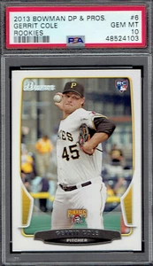 2013 Bowman Rookies 6 Gerrit Cole RC.  PSA 10 GEM MINT.  (4852-C). - Picture 1 of 2