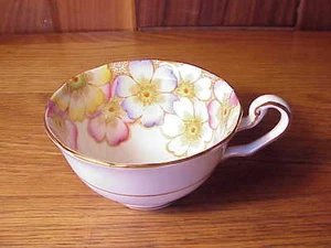 VINTAGE ENGLISH VICTORIA PORCELAIN TEA CUP ONLY -ANNETTE - FANCY COLORFUL FLORAL - Picture 1 of 5
