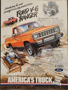 Pubblicità stampa pick up camion Ford V6 Ranger 1983 - Foto 1 di 1