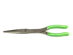 Snap on Tools NEW 911ACFG GREEN 11" Long Needle Nose Pliers Soft Grips USA - Picture 1 of 10