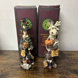 Boyds Bears Halloween Geist Boowinkle & Vonhindenmoose Hexe Esmeralda - Bild 1 von 11