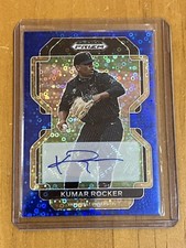 2022 Panini Prizm Kumar Rocker Blue Disco Auto 1/25 No. PDP3