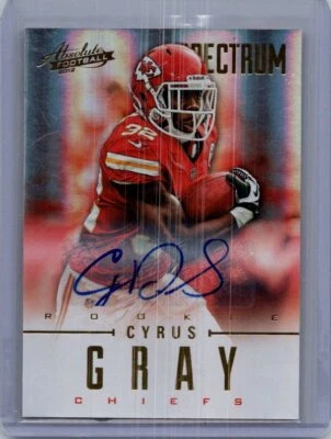 2012 Panini Absolute #121 Cyrus Gray Spectrum Gold Autographs #/299 - Image 1 of 2
