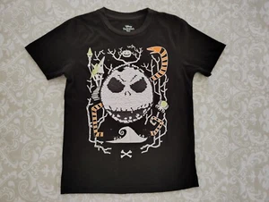 Disney Nightmare Before Christmas Jack Skellington Skeleton Sequin Shirt Small - Picture 1 of 4