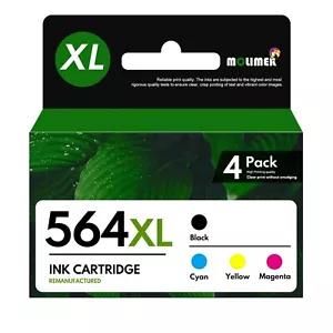 564XL 564 Ink Cartridge Replacement for HP 564 XL DeskJet 3520 3521 Bk/C/M/Y - Picture 1 of 10