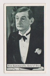 Slim Summerville 1933 Turf Personality Series Film Stars Tobacco Card #38 - Picture 1 of 2