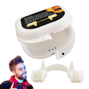 Retractable Vampire Teeth Halloween Cosplay Makeup Zombie Teeth Horrific Fangs - Picture 1 of 10