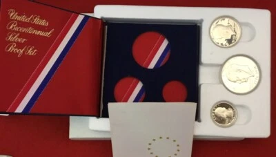 1776-1976 UNITED STATES BICENTENNIAL SILVER PROOF SET-MINT 3 Coins - Image 1 of 4