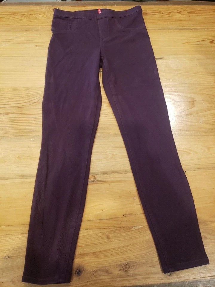 Spanx Womens Jean-ish Leggings Jeggings Soft Stretch Eggplant Color Size Medium - Image 1 of 4