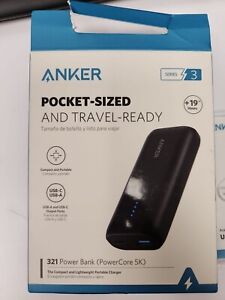 Anker 321 Power Bank USB-C USB-A Pocket-Sized Travel Charger