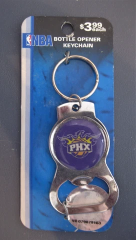 PHOENIX SUNS BOTTLE OPENER KEYCHAIN NEW IN PACKAGE NBA LICENSED Cover