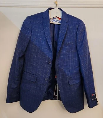 henry uomo suit blue super slim fit comes with pants 36R/30W Foto 1 de 3