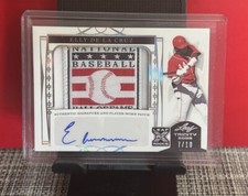 2022 LEAF TRINITY FOIL ROOKIE LOGO PATCH AUTO ELLY DE LA CRUZ  7/10! HOF PATCH