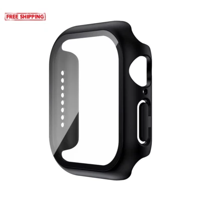 Tempered Glass+Case for Apple Watch 38Mm 40Mm 41Mm 42Mm 44Mm 45Mm 46Mm Screen Pr - Image 1 of 4