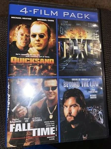 4 Film Pack: Quicksand, Ticker, Fall Time, & Beyond The Law - DVD - VERY GOOD - Picture 1 of 2