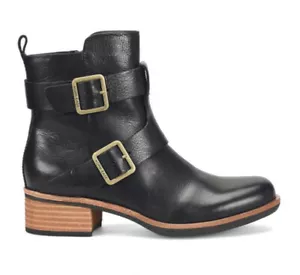 NEU Kork-Ease Carsyn geschnallte Riemen/Reißverschluss Lederstiefel/Seitenreißverschluss US 7,5/38,5 schwarz - Bild 1 von 19