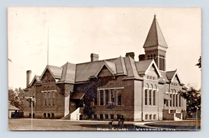 WATERVILLE OHIO OLD HIGH SCHOOL REAL PHOTO POSTCARD (H-30-2) - Picture 1 of 2
