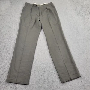 Armani Dress Pants Mens 40x34 Dress Pants Pleated meas 34x33 Gray - Picture 1 of 12