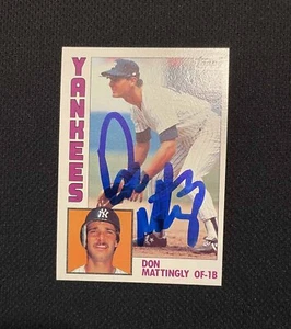 New York Yankees Don Mattingly Signed Rookie Card Proof Photo COA - Picture 1 of 4