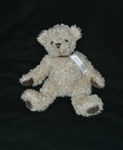 Peluche HAPPY HORSE doudou ours beige brun marron ruban cou 18 cm assis TTBE - Picture 1 of 1