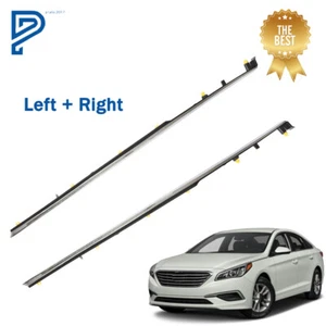 Left & Right Molding Trim Chrome Front Fender 2pcs For Hyundai Sonata 2015-2017 - Picture 1 of 10