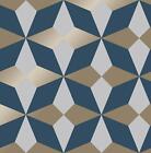 Geometric Wallpaper Metallic Smooth Textured Apex Triangles Trellis Diamonds