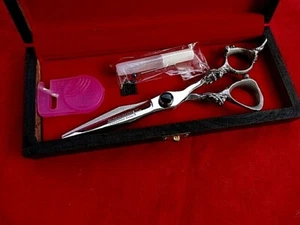 WRNTY_6" Dragon Handle Hairdressing Hair Scissors(7" FULL LENGTH)+Scissors TUNER - Foto 1 di 12