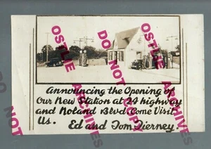 Independence MISSOURI RPPC c19210s SKELLY GAS STATION Gasoline Pumps Advertising - Picture 1 of 3