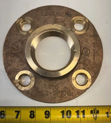 2-1/2" Legend Companion Flange FNPT Threaded Bronze Class 150# 310-249 4-Bolt - Image 1 of 2