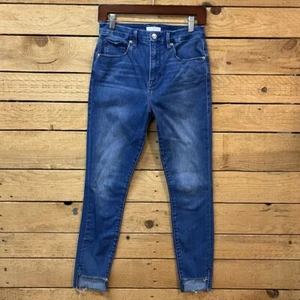 Good American Jeans Womens 6 28 Blue Good Waist Distressed Chewed Hem - Picture 1 of 10