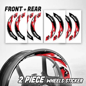 S10B Red 2-PIECE Wheel Stickers For GSF650 GSF600 BANDIT 05 06 07 08 09 10 11 12 - Picture 1 of 7