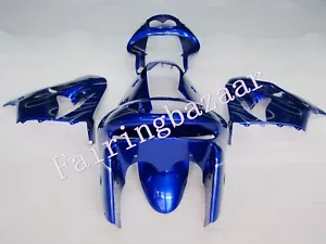 Kit de carenado de carrocería con inyección ABS azul blanco llama azul adecuado para ZX9R 1998 1999 - Imagen 1 de 11