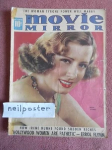 MOVIE MIRROR (1938) US mag IRENE DUNNE, ANNE SHIRLEY, CLARK GABLE, etc - Picture 1 of 1