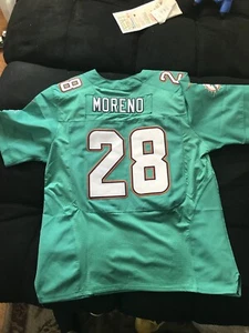 Miami Dolphins Nike Jersey Moreno #28 Mens 52 Xxl Field Authentic Stitched Rare - Picture 1 of 4