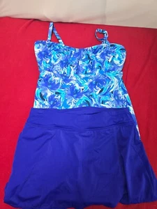 Kim Rogers Damen Badeanzug 2-teilig Blau Large - Bild 1 von 10