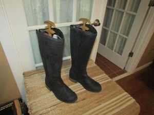 UGG Stiefel Damengröße 8 Seldon groß Leder Reiten 1009201 schwarz Reißverschluss - Bild 1 von 9