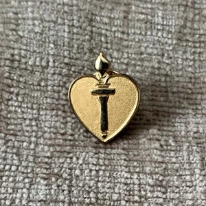 American Heart Association Torch Lapel Pin Gold Color Metal - Picture 1 of 3