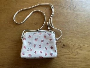 Cath Kidston BNWoT Softest Leather Bag Cream Floral - Picture 1 of 9