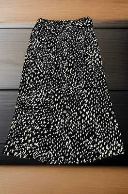 Maxi Falda Larga Chico’s Mujer Talla 6 Estampado Animal Botón Frontal Con Cinturón Modesto Foto 1 de 4