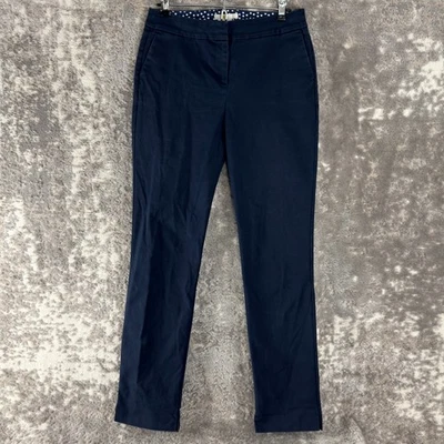 Boden Size 6 Flat Front Straight Leg Casual Pants Navy Button Zip Pocket - Image 1 of 4