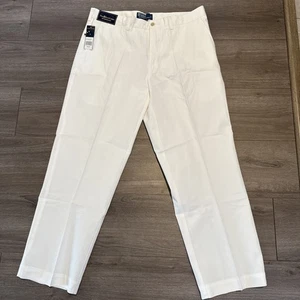 Ralph Lauren Polo Preston Chino Pants Men’s 36x30 White with Navy Pony - Picture 1 of 10