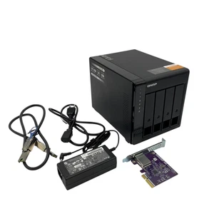 QNAP TL-D400S 4-Bay SATA 6Gbps Storage Enclosure & PCIe Expansion Card #UD7928 - Picture 1 of 15