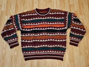 Suéter Tejido 3D Estilo Coogi Vintage Multicolor Talla M - Imagen 1 de 4