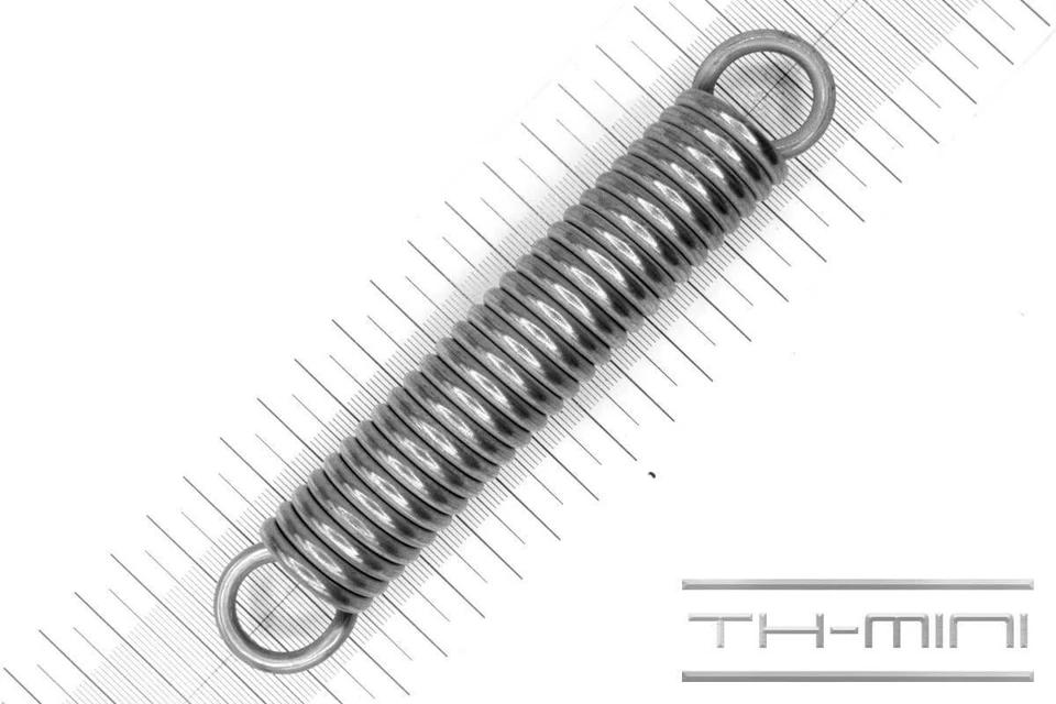 GUTEKUNST FEDERN Zug-Feder 4mm Haken Öse 24x141mm 65,6kg Spiral Edel-stahl rostfrei Metall