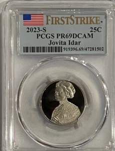 2023 S Clad Jovita Idar American Woman Quarters PCGS PR69DCAM First Strike - Picture 1 of 2