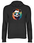 Hipster Panda Hoodie Mens Womens Rainbow Sunglasses Bear Top Gift