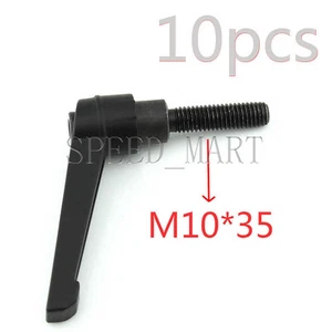 10 pcs Machinery M10 x 35mm Threaded Knob Adjustable Handle Clamping Lever - Picture 1 of 2