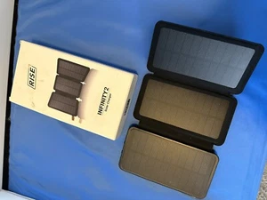 Rise Infinity 2 Solar Charger  8000mah 3 Solar Panels Leather Case  - Picture 1 of 4