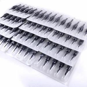 60 stücke Einweg Tattoo Spitzen Set Tattoospitzen Griffe Endrohre Nadeln Neu - Bild 1 von 1